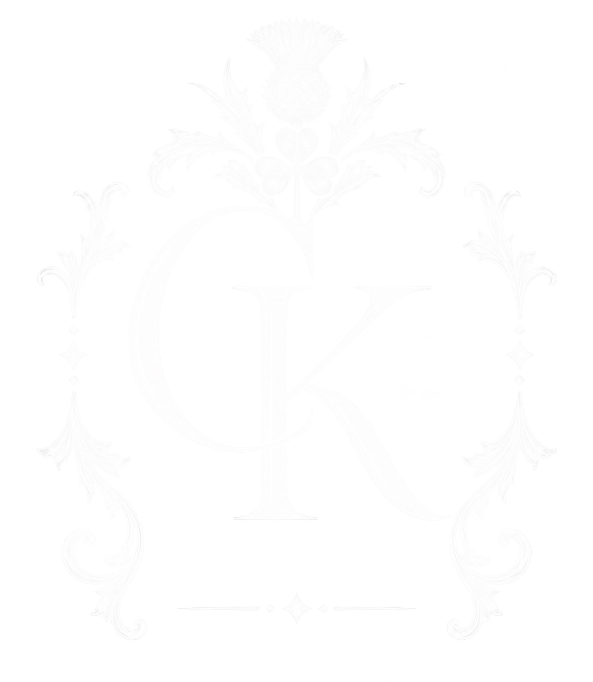 Monogramma C K con Ghirlanda Ornamentale